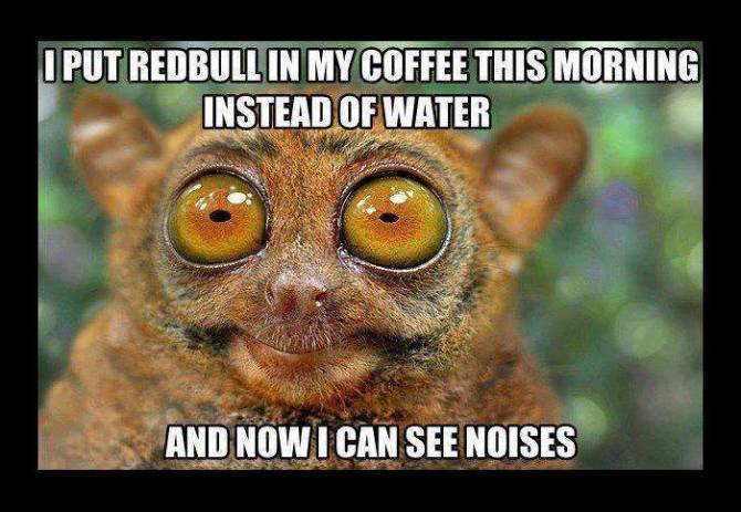 I put a Redbull in my coffee this morning instead of water 
