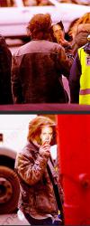Johnny Depp hiding from paparazzi by using a Nicolas Cage Photo 
