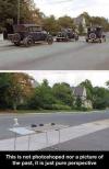 This is not Photoshoped nor a picture of the past, it is just pure perspective
