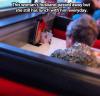 This woman's husband passed away but she still has lunch with him everyday.